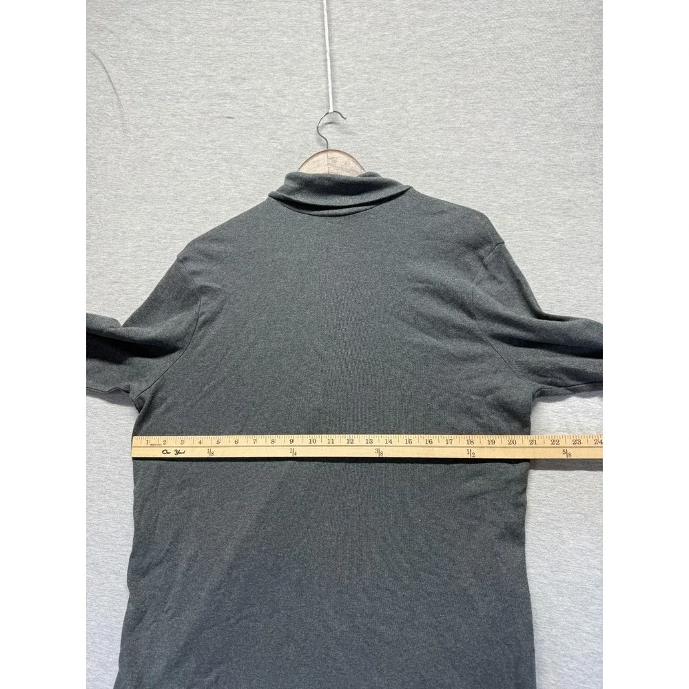 Club Room Jersey Shirt Mens XL Heather Gray Cotton Long Sleeve Turtleneck Winter